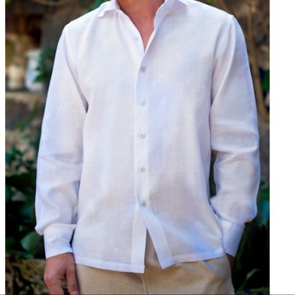 Island Importer Other - Island Importer White Linen Men’s Amalfi Shirt